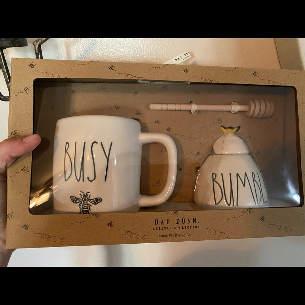 Rae Dunn Artisan Collection Mug and Honey Pot Set